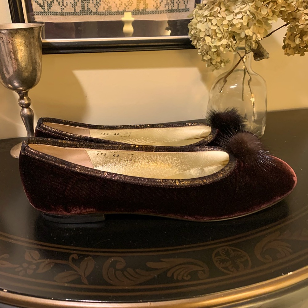 Velvet Ballet Flats